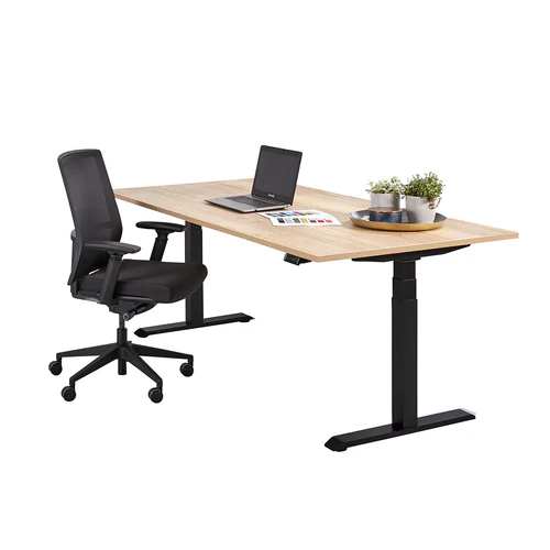 Ergowork Pro zit-sta bureau met memory en kabelgoot